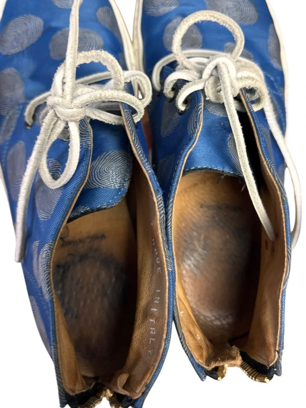 Del Toro Blue Polka Dot Chukka Sneakers - Men’s Sz 7/Women’s 9